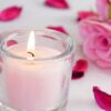bougie à la rose