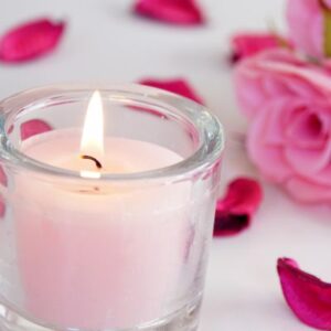bougie à la rose