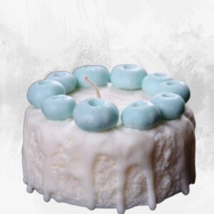 bougie sucrée en forme de gateau